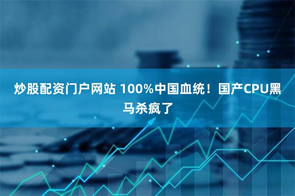 炒股配资门户网站 100%中国血统！国产CPU黑马杀疯了